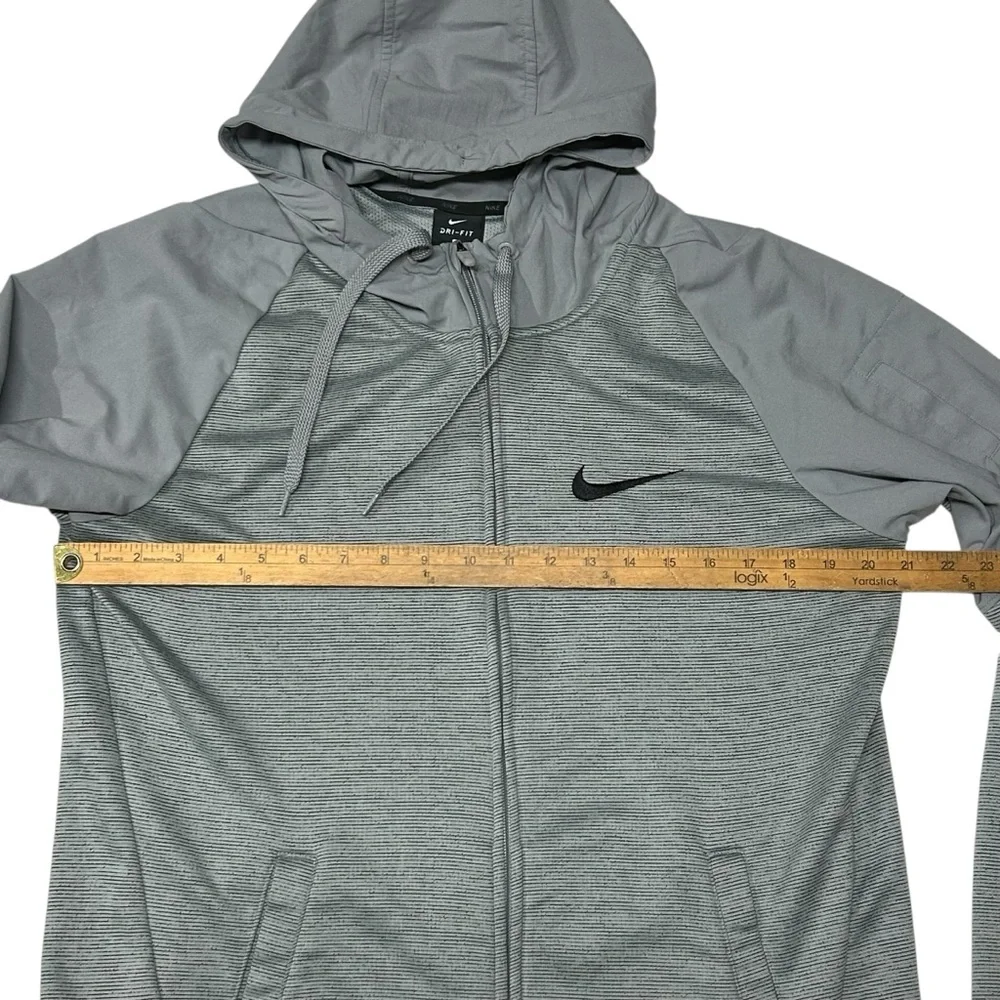Nike Dry Fit Mens Size M Hoodie Full Zip Gym Running Training Activewear Pockets - Picture 7 of 10